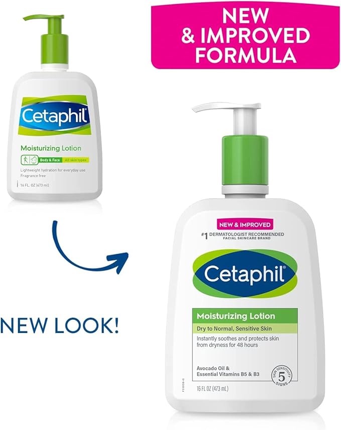 Cetaphil Moisturising Lotion, For Normal To Dry, Sensitive Skin, 473ml