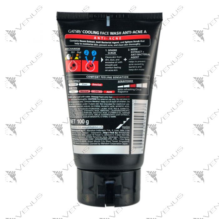 Gatsby Anti- Acne Neem Extract Triple Acne Care Face Wash 100-G