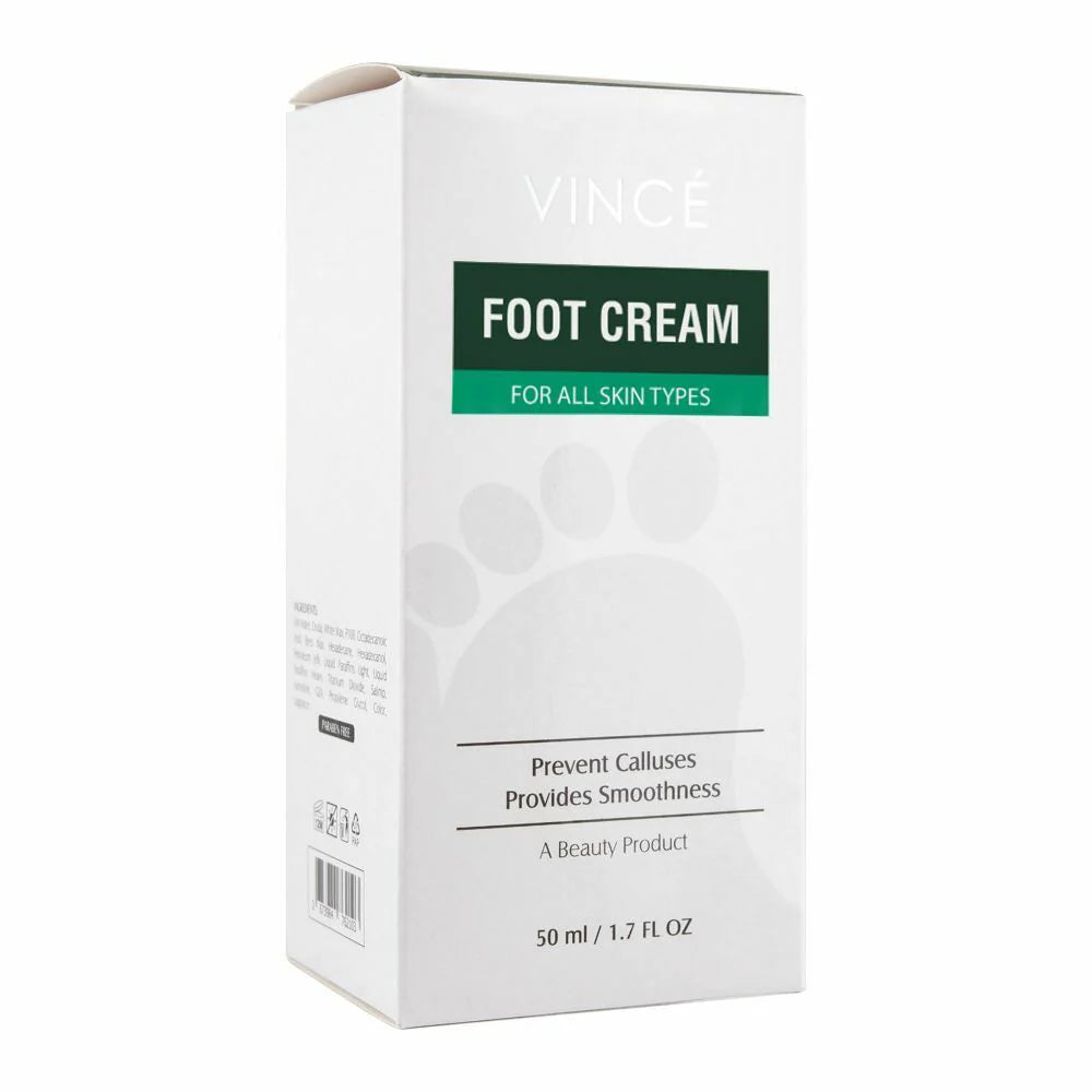 Vince Foot Cream, For All Skin Types, 50-ml