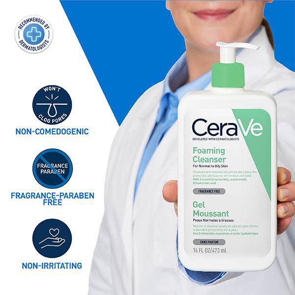 CeraVe Foaming Cleanser Normal To Oily Skin 473-ml