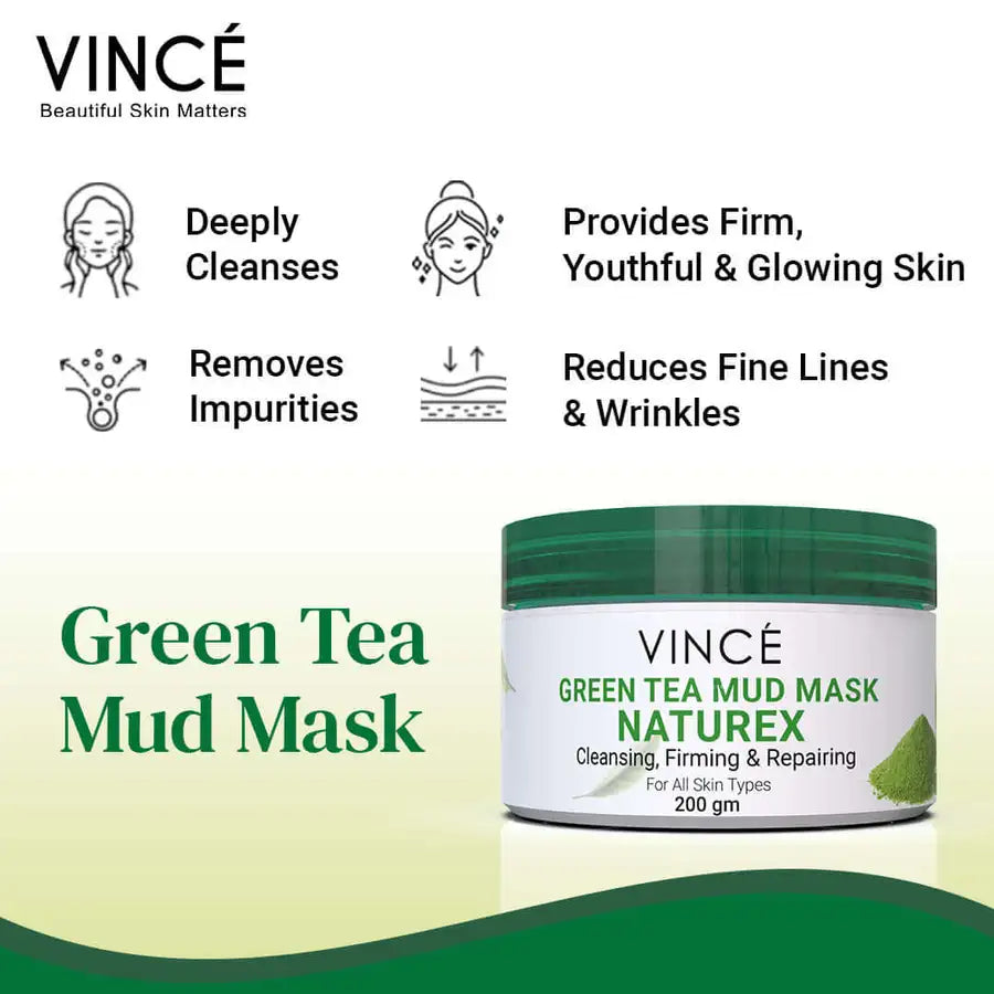 Vince Green Tea Mud Mask 200-gm