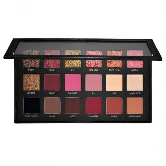 Huda Beauty Textured Shadows Palette Rose Gold Edition 18 Pieces